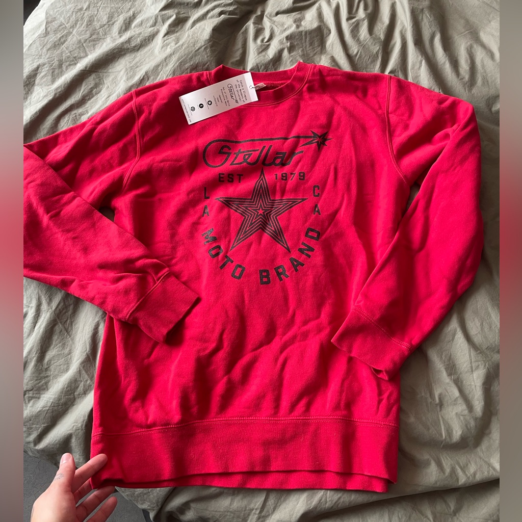Red Stellar Moto Brand Crewneck Sweatshirt Brand New